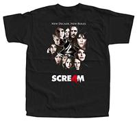 QLKNSC HAIT Scream V3 Behind The Scenes Slasher Horror Movie Poster T-Shirt Black(XX-Large)
