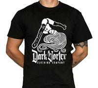 QLKNSC HAIT Sexy Pinup Upside Down - Dark Vortex Branding - 100% Preshrunk Cotton Shirt Black(Large)