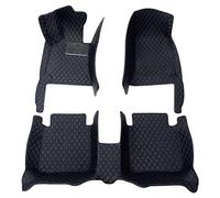 Qlligh A Medida Alfombrillas de Coche De Cuero para Mitsubishi Colt Plus io 2009-2013(LHD), Alfombras del Piso del Coche Cobertura Completa Impermeable Moquetas Antideslizante Accesorios,Black-Blue