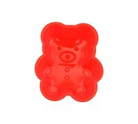 QLLQ Dulce oso de silicona para tartas, magdalenas, pudín y gelatina, utensilios de cocina (rojo), silicona