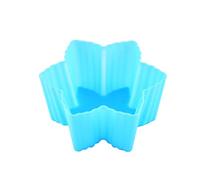 QLLQ Moldes hexagonales de silicona reutilizables para magdalenas de vainilla, pudín, gelatina, utensilios de cocina (naranja), silicona, azul