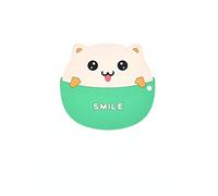 QLLQ Pequeños Dibujos Animados Anti escaldaduras Mate Lindo Multifuncional Gatos Posavasos Adecuado para la Oficina en casa Color Piel, Acero Inoxidable, Verde