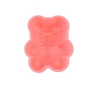 QLLQ Taza de silicona para tartas, diseño de oso dulce, diseño de osito de gelatina, utensilios de cocina (rosa), silicona