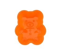 QLLQ Taza de silicona para tartas, Moldes para tartas, diseño de oso dulce, diseño de osito (naranja), silicona