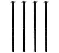 QLLY Juego de 4 Patas de Mesa metálicas Ajustables, de 60 a 100 cm, Negro