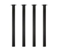 QLLY Juego de 4 Patas metálicas Ajustables, 70 cm de Altura, para Escritorio, Mesa de Oficina, Juego de 4 (70 cm, Negro)