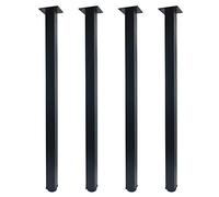 QLLY Patas de mesa cuadradas de metal para escritorio, 80 cm, 4 patas para muebles, patas de mesa de oficina (80 cm, negro)
