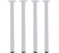 QLLY - Patas de mesa de 80cm/31.5 pulgadas cuadradas de metal para escritorio, 4 piezas de patas para muebles, pata de mesa de oficina para bricolaje (80cm, blanco)