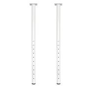 QLLY Patas de mesa de metal ajustables, 24-40 pulgadas, 60-100 cm, patas de escritorio para oficina en casa, juego de patas de muebles (2, blanco)