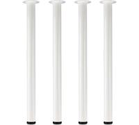 QLLY Patas de mesa de metal ajustables de 80 cm, 4 patas de muebles, patas de mesa de oficina (80 cm, blanco)