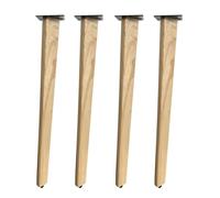 QLLY Patas inclinadas de madera maciza para mesa, juego de 4, fáciles de instalar, perfectas para mesas de comedor, mesas de café y bancos (natural)