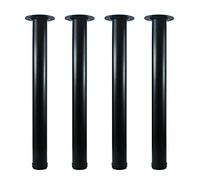 QLLY - Patas metálicas altas ajustables de 22 pulgadas para escritorio, juego de patas para muebles de mesa de oficina, juego de 4 (55,8 cm, negro)
