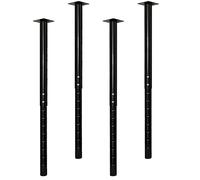 QLLY Set de 4 Patas de Escritorio Redondas Metálicas Ajustables, de 60 a 100 cm, Negro