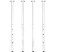 QLLY Set de 4 Patas de Mesa metálicas Ajustables, de 60 a 100 cm, para Oficina en casa, Bricolaje (Blanco)