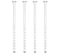 QLLY Set de 4 Patas de Mesa metálicas Ajustables, de 60 a 100 cm, para Oficina en casa, Bricolaje (Blanco)