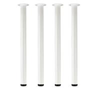 QLLY Set de 4 Patas metálicas Ajustables, Altura 74,9 cm, para Escritorio, Mesa de Oficina, Color Blanco
