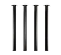 QLLY Set de 4 Patas metálicas Ajustables, para Mesa de Oficina, 75 cm, Negro