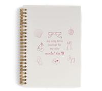 QLMX Cuaderno de espiral rosa de salud mental, cuaderno de terapia, diario de terapia My Silly Journal for My Silly Little cuadernos de salud mental para trabajo escolar, suministros de oficina de