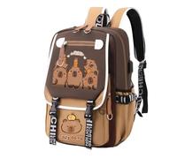 QLNGSHP Mochila Capibara Kawaii, Backpack Multifuncional y Linda, Bookbag para Niños y Niñas
