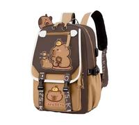 QLNGSHP Mochila Capibara Kawaii Bonita, Backpack Multifuncional y Linda, Bookbag para Niños y Niñas