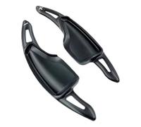 QLOREGS Levas Cambio Volante Compatible con Chevrolet para Corvette C7 2014 2015 2016 2017 2018 2019, Accesorios Interiores De Aluminio Cubierta Extendida para Palanca De Cambios De Dirección.(Black)