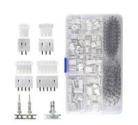 QLOUNI 560pcs JST-XHP Conector Cables Kit de 2,54 mm de Hembra Pin Header JST-PH 2/3/4/5 Pin Conector Enchufe Macho y Hembra