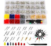 QLOUNI Kit de 969 Piezas Terminales Faston, 1,0/1,5/1,8/2,2/2,3/2,8/3,5 mm,Conectores de Terminal de Electricos Macho y Hembra,Surtido de Conectores Electricos Para Coche