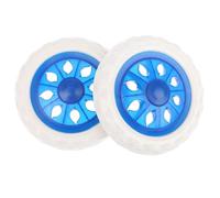 QLoztyse 2 Piezas Rueda de Carro de Compras Rueda de Repuesto Rueda de Goma Espumada Rueda para Reparación Fabricada en Material Adecuada para Carros, Azul, Individual