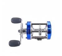 QLoztyse Carrete de Pesca con Cuerpo de Aluminio Soporte de Cobre Estructura Metálica y Recuperación Constante Diseño para Condiciones Húmedas en Pesca Pesca, Azul, CL40 Mano Derecha