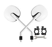 QLoztyse Espejo Retrovisor para Bicicleta, 2 Unidades, Resistente, Multifuncional, de Alta Definición, con Amplio Campo de Visión, Giratorio Y Fácil de, Blanco