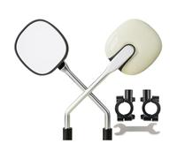 QLoztyse Espejo Retrovisor para Bicicleta, 2 Unidades, Resistente, Multifuncional, de Alta Definición, con Amplio Campo de Visión, Giratorio Y Fácil de, Beige