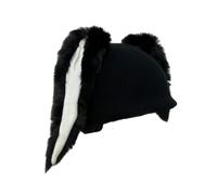 QLoztyse Gorro Elástico para Casco de Esquí, Accesorios para Cascos de Snowboard, Funda Protectora para Casco de Esquí, Decoración Novedosa para Casco de Esquí, Conejito Negro