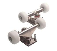 QLoztyse Kit de Ejes Y Ruedas para Monopatín, Kit de Ruedas Y Rodamientos de 52 Mm, Ejes de 5 Pulgadas, Almohadillas Elevadoras para, Blanco