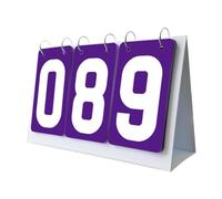 QLoztyse Marcador Deportivo Panel de Puntuación Manual Volteable de Mesa con 3 Dígitos PVC Portátil y Fácil Lectura Adecuado para Partidos de Fútbol