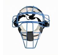 QLoztyse Protector Facial Deportivo Catcher Facial Deportivo Estructura Metálica Esponja Interior Comodidad Soporte Facial Adecuado para Práctica Actividades de Béisbol, Blue-White, Adult