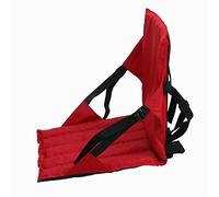 QLoztyse Silla de Suelo Portátil para Kayak con Bolsillo de Malla, Plegable, con Cojín, Ideal para Deportivos, Gradas, Kayak Y Senderismo, Rojo