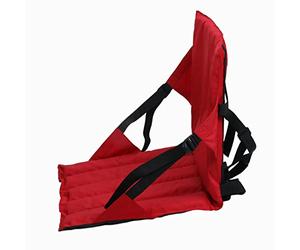 QLoztyse Silla de Suelo Portátil para Kayak con Bolsillo de Malla, Plegable, con Cojín, Ideal para Deportivos, Gradas, Kayak Y Senderismo, Rojo