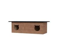 QLS Caseta Para Gatos 110x40 cm Madera Marrón Outdoor Aislada