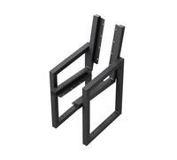 QLS Dresden - Soporte para banco de jardín, patas de acero, 2 unidades, color negro