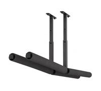 QLS Estantería colgante para techo, escalera kayak, tabla de surf, almacenamiento de herramientas, color negro - 2 unidades