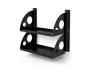 QLS Estantería de pared con 2 estantes, 40 x 25 cm, de acero, para garaje o sótano