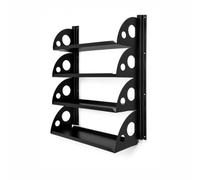 QLS Estantería de pared con 4 estantes, 60 x 25 cm, de acero, para garaje o sótano