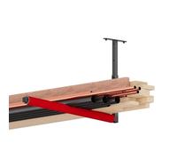 QLS Estantería de techo colgante con gancho para escalera kayak pesca ajustable rojo