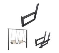 QLS Estructura Para Muebles De Jardín Columpio Banco Marco De Acero Negro