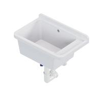 QLS Fregadero 50,8x33,8 cm con sifón y kit blanco