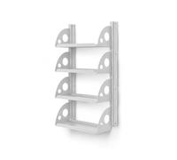 QLS Juego de 40 x 25 cm con 4 estantes y rieles de pared para garaje | El sistema de estantería modular se expande horizontal y verticalmente y crece de forma flexible con su espacio requerido