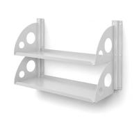 QLS Juego de estantes y rieles de pared para garaje y taller (60 × 25 cm, 2 | El sistema de estantería modular se expande horizontal y verticalmente y crece de forma flexible con su espacio requerido