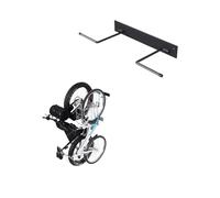 QLS Soporte de pared para 2 bicicletas, acero, hasta 44 kg, montaje en pared, color negro