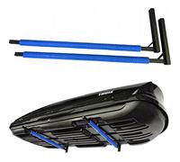 QLS Soporte de pared para caja de techo de 82 cm de acero azul para guardar maletas, herramientas de jardín, esquís, equipos deportivos, tabla de surf iSUP WSB O