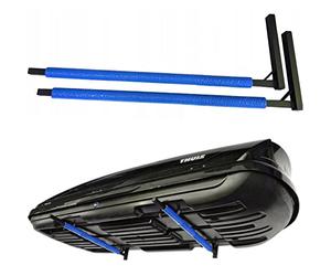 QLS Soporte de pared para caja de techo de 82 cm de acero azul para guardar maletas, herramientas de jardín, esquís, equipos deportivos, tabla de surf iSUP WSB O